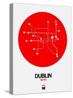 Dublin Red Subway Map-NaxArt-Stretched Canvas