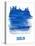 Dublin Skyline Brush Stroke - Blue-NaxArt-Stretched Canvas