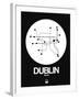 Dublin White Subway Map-NaxArt-Framed Art Print