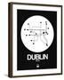 Dublin White Subway Map-NaxArt-Framed Art Print