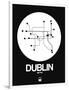 Dublin White Subway Map-NaxArt-Framed Art Print