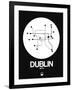 Dublin White Subway Map-NaxArt-Framed Art Print