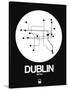 Dublin White Subway Map-NaxArt-Stretched Canvas