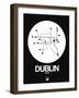 Dublin White Subway Map-NaxArt-Framed Art Print