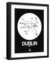 Dublin White Subway Map-NaxArt-Framed Art Print