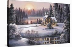 Winter Sunset-Dubravko Raos-Framed Giclee Print