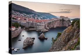 Dubrovnik and the City Walls at Sunrise-Matthew Williams-Ellis-Stretched Canvas