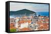 Dubrovnik Cathedral and Lokrum Island Elevated View-Matthew Williams-Ellis-Framed Stretched Canvas