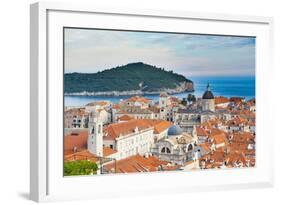 Dubrovnik Cathedral and Lokrum Island Elevated View-Matthew Williams-Ellis-Framed Photographic Print