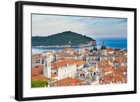 Dubrovnik Cathedral and Lokrum Island Elevated View-Matthew Williams-Ellis-Framed Photographic Print