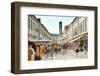 Dubrovnik City Tour on Stradun and the Franciscan Monastery in the Background-Matthew Williams-Ellis-Framed Photographic Print