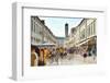 Dubrovnik City Tour on Stradun and the Franciscan Monastery in the Background-Matthew Williams-Ellis-Framed Photographic Print