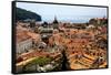 Dubrovnik, Croatia. Aerial view of the Old Town of Dubrovnik.-Jolly Sienda-Framed Stretched Canvas