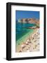 Dubrovnik, Croatia. Beach on the Adriatic Sea near Old Town.-Tom Haseltine-Framed Photographic Print