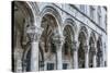 Dubrovnik, Croatia. Ornate columns at Sponza Palace.-Tom Haseltine-Stretched Canvas