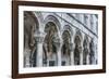 Dubrovnik, Croatia. Ornate columns at Sponza Palace.-Tom Haseltine-Framed Photographic Print