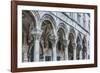 Dubrovnik, Croatia. Ornate columns at Sponza Palace.-Tom Haseltine-Framed Photographic Print