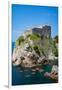 Dubrovnik, Dubrovnik-Neretva County, Croatia. Fort Lovrijenac or St. Lawrence Fortress. Canoeist...-null-Framed Photographic Print