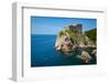 Dubrovnik, Dubrovnik-Neretva County, Croatia. Fort Lovrijenac or St. Lawrence Fortress. Canoeist...-null-Framed Photographic Print