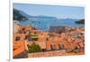 Dubrovnik, Dubrovnik-Neretva County, Croatia. View over rooftops of the old town from the Mincet...-null-Framed Photographic Print