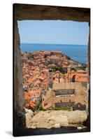 Dubrovnik, Dubrovnik-Neretva County, Croatia. View over rooftops of the old town from the Mincet...-null-Stretched Canvas