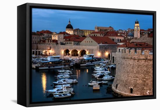 Dubrovnik Harbour, UNESCO World Heritage Site, Croatia, Europe-Karen McDonald-Framed Stretched Canvas