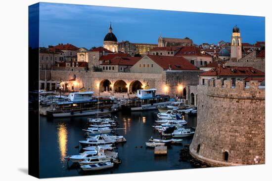 Dubrovnik Harbour, UNESCO World Heritage Site, Croatia, Europe-Karen McDonald-Stretched Canvas