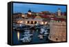 Dubrovnik Harbour, UNESCO World Heritage Site, Croatia, Europe-Karen McDonald-Framed Stretched Canvas