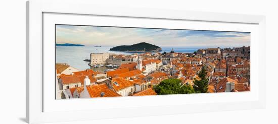 Dubrovnik Old Town and Lokrum Island from Dubrovnik City Walls-Matthew Williams-Ellis-Framed Photographic Print