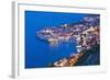 Dubrovnik Old Town at Night, Taken from Zarkovica Hill, Dalmatian Coast, Adriatic, Croatia, Europe-Matthew Williams-Ellis-Framed Photographic Print