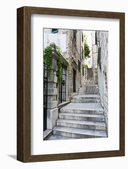 Dubrovnik Old Town, One of the Narrow Side Streets, Dubrovnik, Croatia, Europe-Matthew Williams-Ellis-Framed Photographic Print