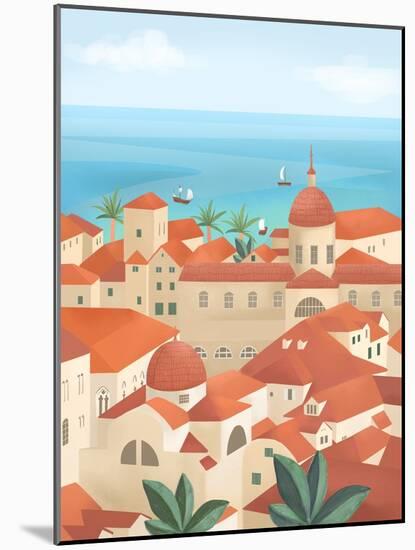 Dubrovnik Old Town-Petra Lizde-Mounted Giclee Print