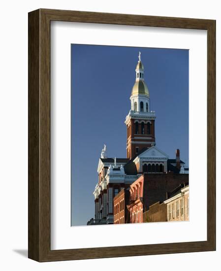 Dubuque County Courthouse, Dubuque, Iowa-Walter Bibikow-Framed Photographic Print