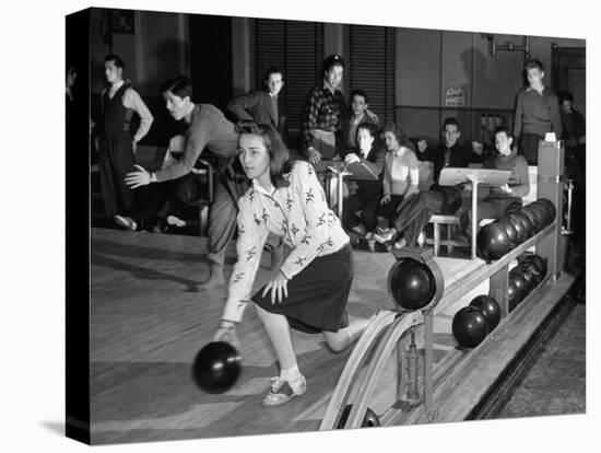 Dubutantes with Bowling with their Dates-William C^ Shrout-Stretched Canvas