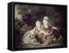 Duc de Berry and Count de Provence as Children-Francois Hubert Drouais-Framed Stretched Canvas