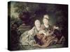 Duc de Berry and Count de Provence as Children-Francois Hubert Drouais-Stretched Canvas