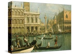 Ducal Palace and St Marks Venice Detail-Canaletto-Stretched Canvas