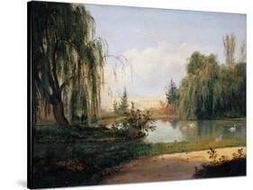 Ducal Park of Colorno with a View of the Pond-Giuseppe Drugman-Stretched Canvas