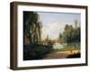 Ducal Park of Colorno with a View of the Pond-Giuseppe Drugman-Framed Art Print