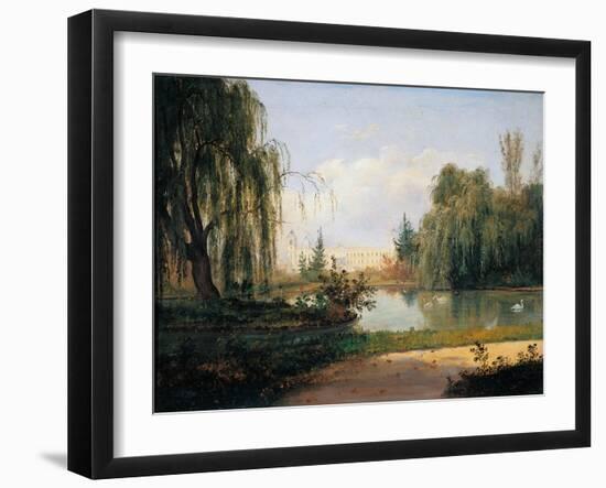 Ducal Park of Colorno with a View of the Pond-Giuseppe Drugman-Framed Art Print