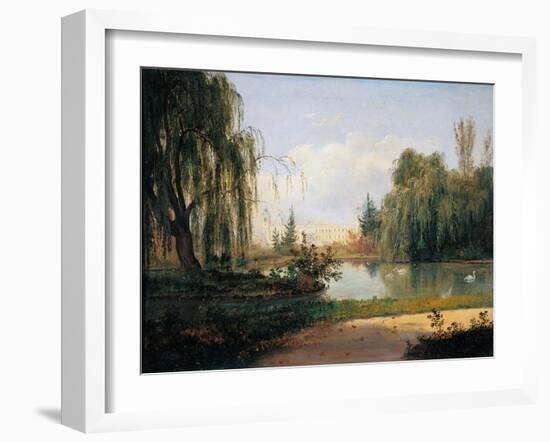 Ducal Park of Colorno with a View of the Pond-Giuseppe Drugman-Framed Art Print