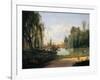 Ducal Park of Colorno with a View of the Pond-Giuseppe Drugman-Framed Art Print