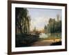 Ducal Park of Colorno with a View of the Pond-Giuseppe Drugman-Framed Art Print