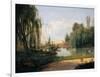 Ducal Park of Colorno with a View of the Pond-Giuseppe Drugman-Framed Art Print