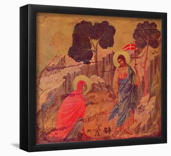 Duccio di Buoninsegna (Christ appears Magdalena) Art Poster Print-null-Framed Poster