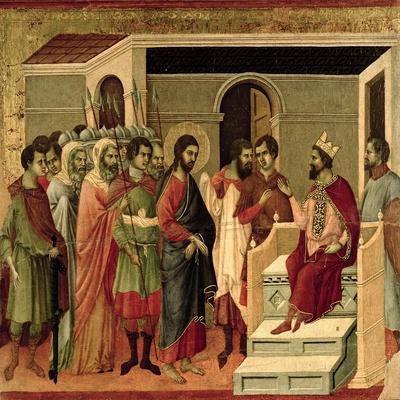 Maesta: Jesus Before Herod, 1308-11