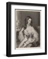 Duchess Cleveland and Dog-null-Framed Art Print