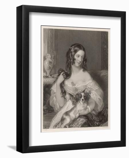 Duchess Cleveland and Dog-null-Framed Art Print