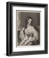 Duchess Cleveland and Dog-null-Framed Art Print