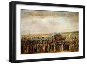 Duchess of Angoulême Passing Through Blois, France, 7 April 1823-Jean-Jacques Hauer-Framed Giclee Print